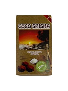 Кокосове вугілля для кальяну Coco shisha 0,1кг ( 8 шматочків ) в упаковці