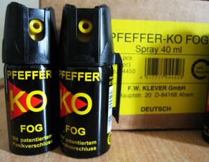 Оригінальні газові балончики PFEFFER KO FOG 40 мл (аерозольний). "F. W. Klever GmbH". Німеччина.