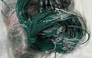 Рамова рибальська мережа Ø 70мм; h 1.8м; довжина 60м; 0.22 волосінь, промислова рибалка, TITAN