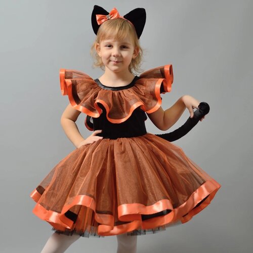 Карнавальний костюм кішки, тигриці для дівчинки 4-5 років