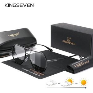Фірмові сонцезахисні окуляри Авіатори з поляризованими лінзами N7091 KINGSEVEN DESIGN