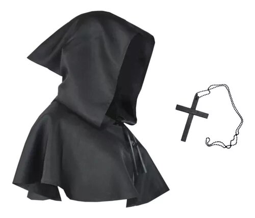 Накидка з капюшоном для косплея «Похмурий Жнець»підвіска Хрест HuangWeida One Size Чорний