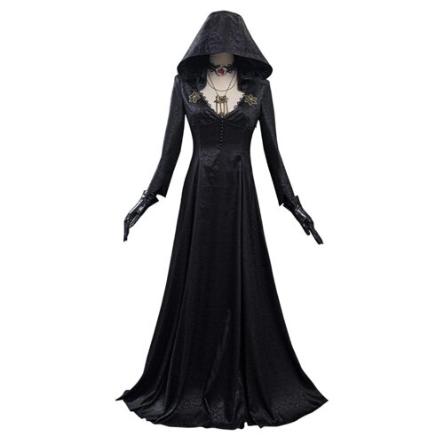 Сукня в середньовічному стилі Daniela Dimitrescu [Resident Evil] Queencos Чорний XL 50-52