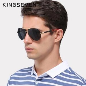 Сонцезахисні окуляри Авіатор в классическтой оправі з поляризованими лінзами NK725 KINGSEVEN DESIGN