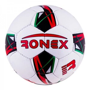 М'яч футбольний Grippy Ronex-JM2, біло / червоний.