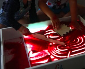 Дитячий світловий планшет-пісочниця Noofik (з кишенею), для малювання піском та інших творчих занять