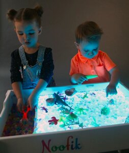 Дитячий світловий столик-пісочниця Noofik (з однією кишенею) для малювання піском та інших творчих занять
