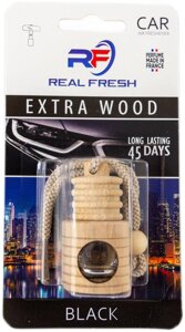 Ароматизатор Real Fresh Extra wood Black (Чорний) 5 мл флакон на дзеркало