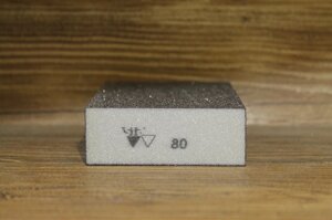 Абразивна губка 4-стороння, Siasponge Block, P80, 1 шт., SIA Abrasives