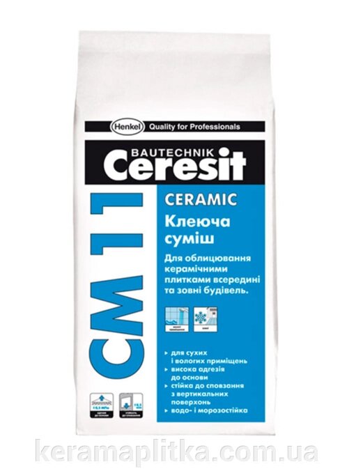 Клеюча суміш для плитки CM-11, 5 кг, Ceresit від компанії Магазин "Керама" м.Кременчук - фото 1