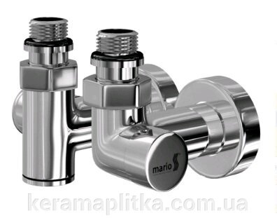Комплект кутових кранів під ТЕН для рушникосушки, G1/2", ТМ "Mario" від компанії Магазин "Керама" м.Кременчук - фото 1