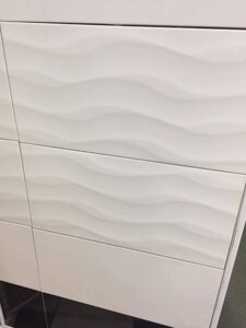 Плитка настінна Golden Tile Білий глянець М50151 хвиля 30x60