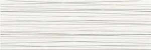 Плитка настінна ECOSTA WHITE INSERTO STRIPES SILVER 25х75, OPOCZNO
