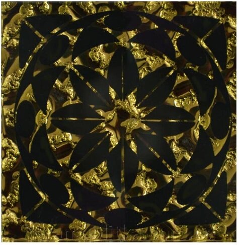 Тако вставка для підлоги 6,6х6,6х0,8 Леано золото рифлений від компанії Магазин "Керама" м.Кременчук - фото 1