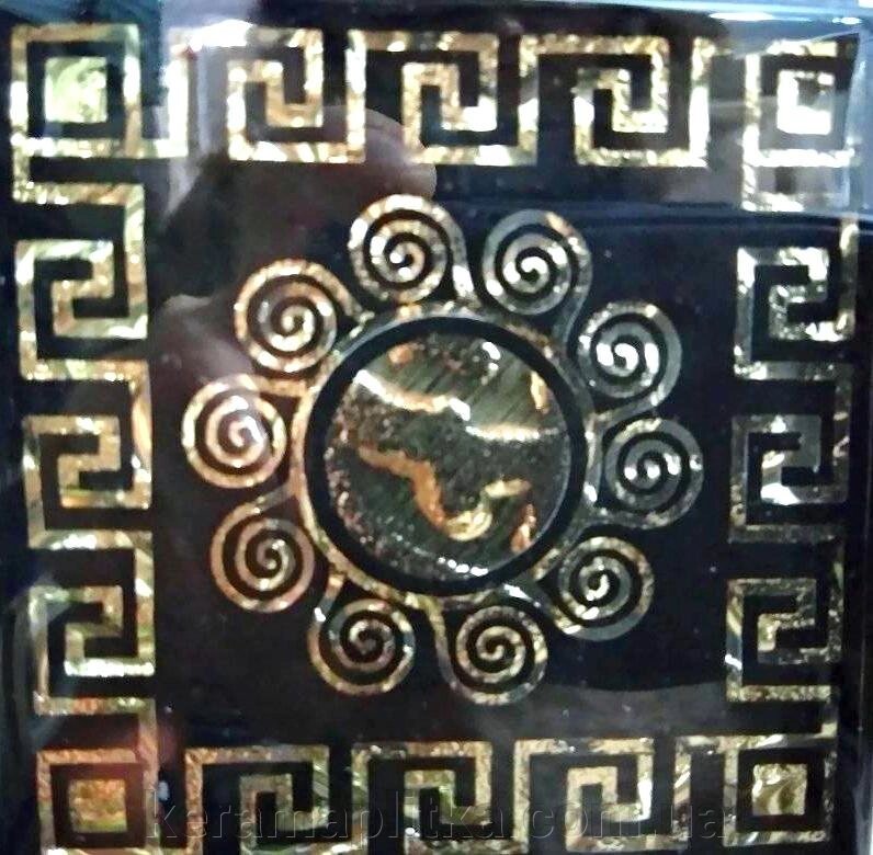 Тако вставка для підлоги 6,6х6,6х0,8 Візантія золото рифлена від компанії Магазин "Керама" м.Кременчук - фото 1