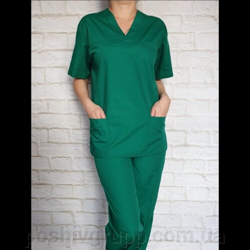 Медичний костюм зелений. Тканина: батист.
