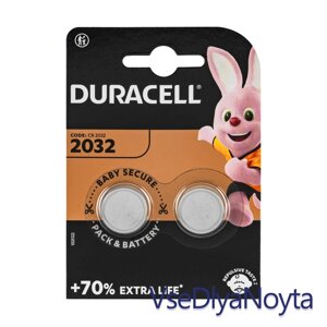 Батарейка Duracell CR2032 DSN уп. 2 шт.