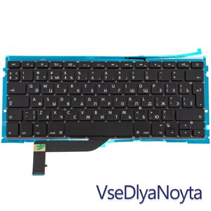 Клавіатура для ноутбука APPLE (MacBook Pro Retina: A1398 (2012-2015) rus, black, підсвічування клавіш, BIG Enter