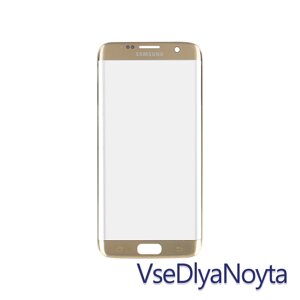 Скло корпусу з рамкою для Samsung Galaxy S7 EDGE G935, gold, ОРІГИНАЛ)