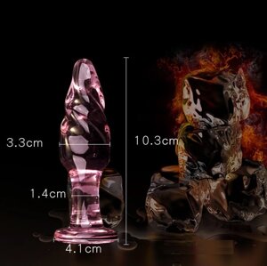 Анальний корок скло PINK TWISTED