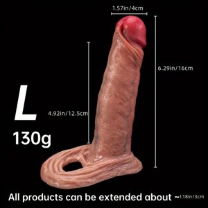 Насадка подовжувач на пеніс Realistic Extender L size