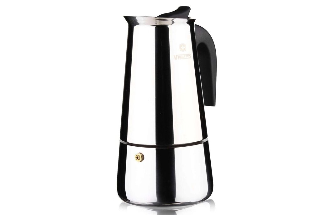 Кофеварка гейзерная VINZER Moka Inox Induction 4 чашки по 55 мл (89391) ##от компании## VINZER HOME - ##фото## 1