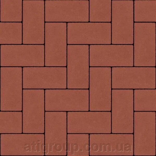 Тротуарна плитка Авеню Бруківка безфаскова 20-10-6 паприка від компанії Інтернет-магазин будівельних матеріалів «ATІ Груп» - фото 1