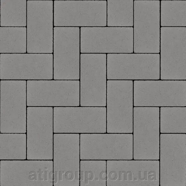 Тротуарна плитка Авеню Бруківка безфаскова 20-10-8 сірий від компанії Інтернет-магазин будівельних матеріалів «ATІ Груп» - фото 1