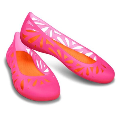 Балетки крок Адріна Флат 3 w6-23,5cm Crocs Adrina Flat III vibrant pink cosmic orange рожеві помаранчевим 887350108316 36