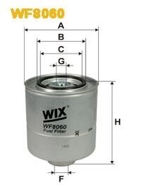 WIX, фільтр паливний (дизель) Е30 / е34, М21 (2.4td), для авто ДО 1988.11 г. в