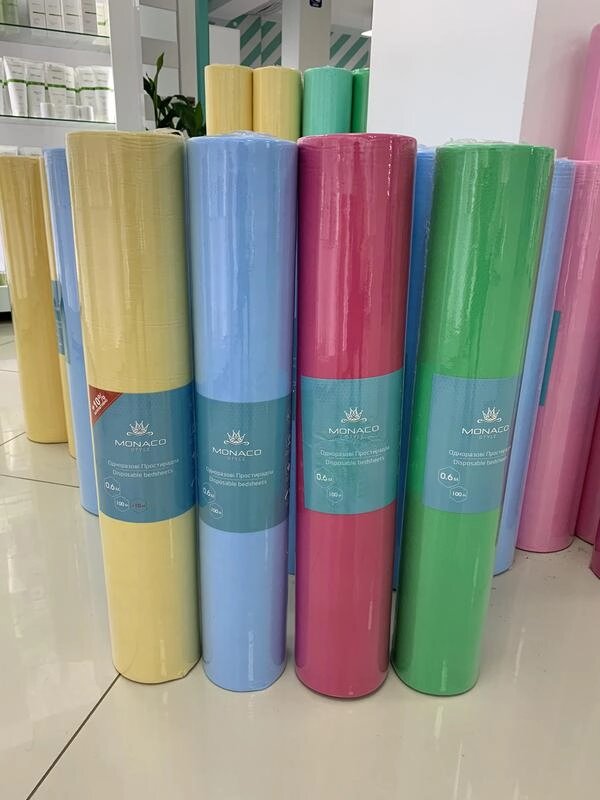 Одноразові простирадла в рулоні, TM Monaco, 60 см х 100 м від компанії Shantal Beauty Shop - фото 1