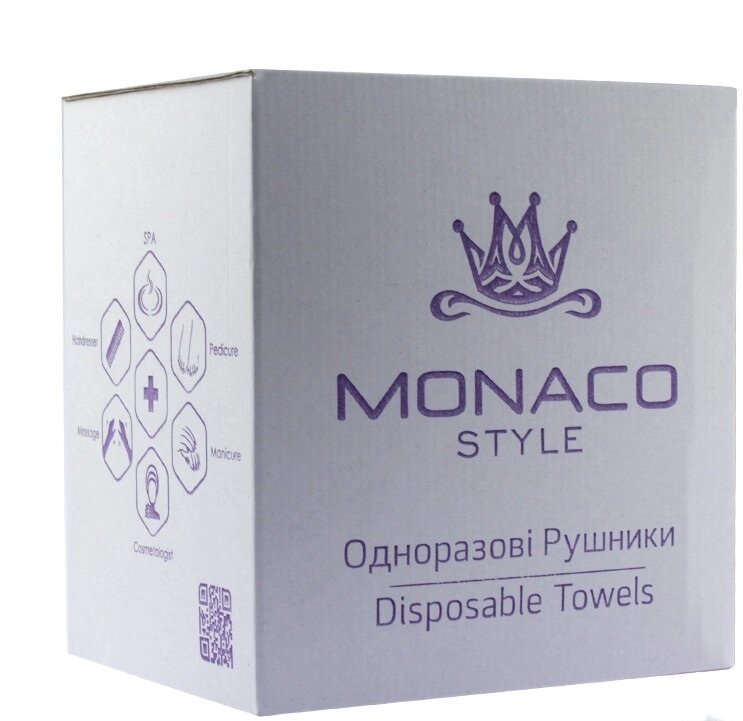 Одноразові рушники складені, TM Monaco, сітка, 40 х 70 см, (50 шт/уп) від компанії Shantal Beauty Shop - фото 1