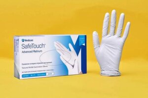 Рукавички НІТРИЛОВІ ТМ Medicom SafeTouch Platinum без пудри, р. L (БІЛІ), 3,5 гр в Києві від компанії Shantal Beauty Shop