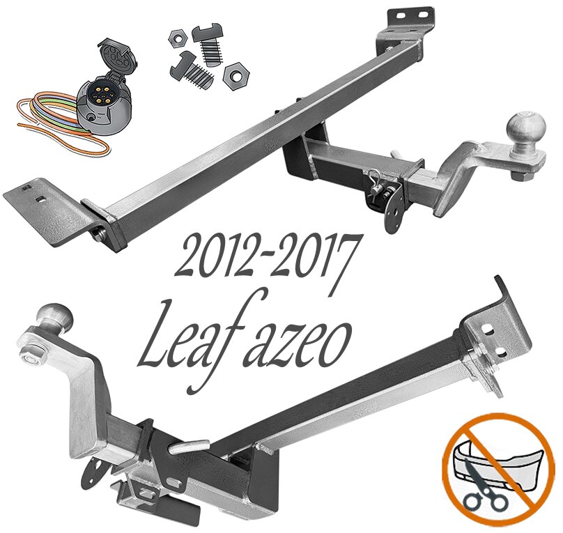 Фаркоп ніссан ліф під квадрат зі вставкою оцинкованою 50х50 фаркоп nissan Leaf aze0 2012-2017 від компанії ЖитомирФаркоп - фото 1