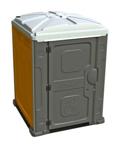 Пластиковий біотуалет-кабінка для інвалідів колір помаранчевий
