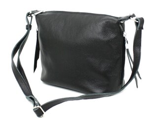 Шкіряна сумка жіноча через плече Borsacomoda чорна 809.023