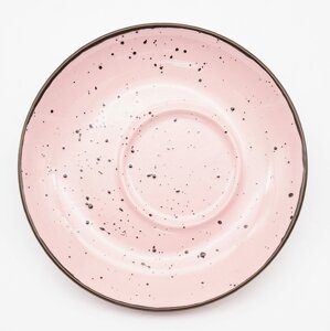 Блюдце, ТМ INKER Iris dots pink, 16 см