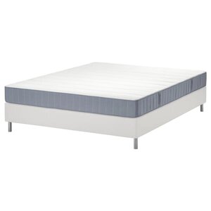 Ліжко LYNGÖR Continental, Vesteröy середньої жорсткості/блакитний білий, 180x200 см