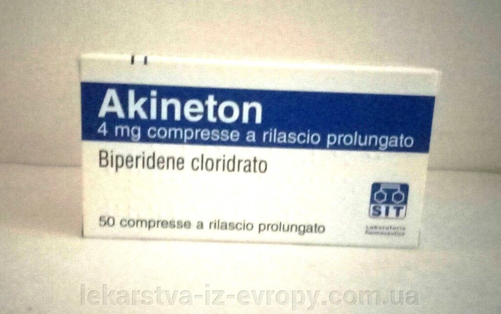 Акінетон (Біпериден) 4 мг від компанії Eurolife - фото 1