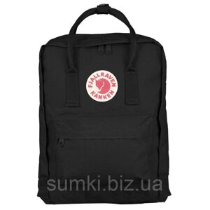 Рюкзак Kanken Fjallraven 16л classic сумка портфель якісний оригінал 2020 канкен з лисицею Чорний з чорними ручками