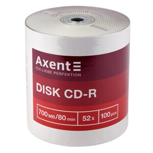 CD-R Axent 8101-A 700MB/80min 52X, 100 штук, bulk ( 1 шт=7,50 гр)
