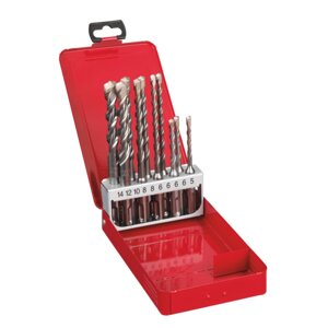 Набір бурів M2 SDS-PLUS MILWAUKEE (10шт) (Ø5/6/6/6/6/8/8/10/12/14мм), (заміна на 4932492117)