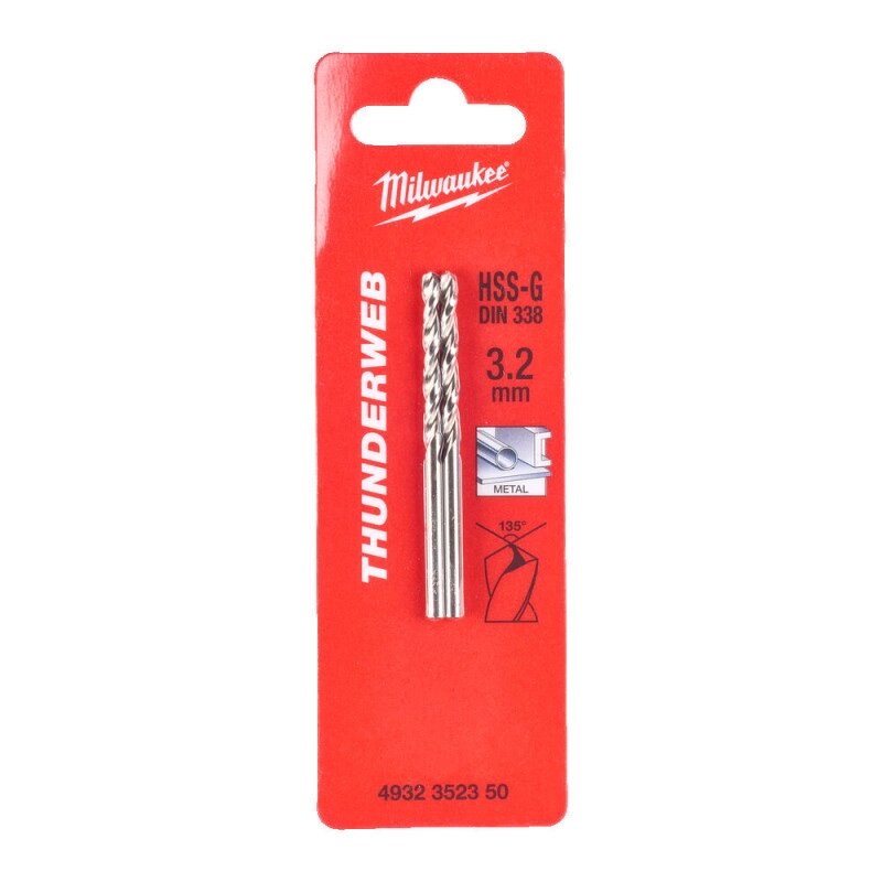 Thunderweb HSS-G 3.2 x 65 (2 шт.) Металева свердла від компанії Polmart - фото 1
