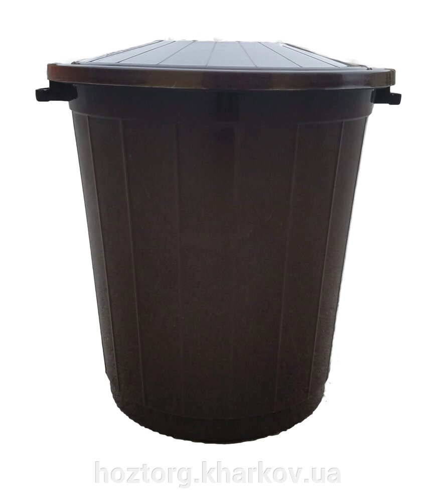 Бак для сміття пластмасовий на 65л коричневий (Горизонт) - опис