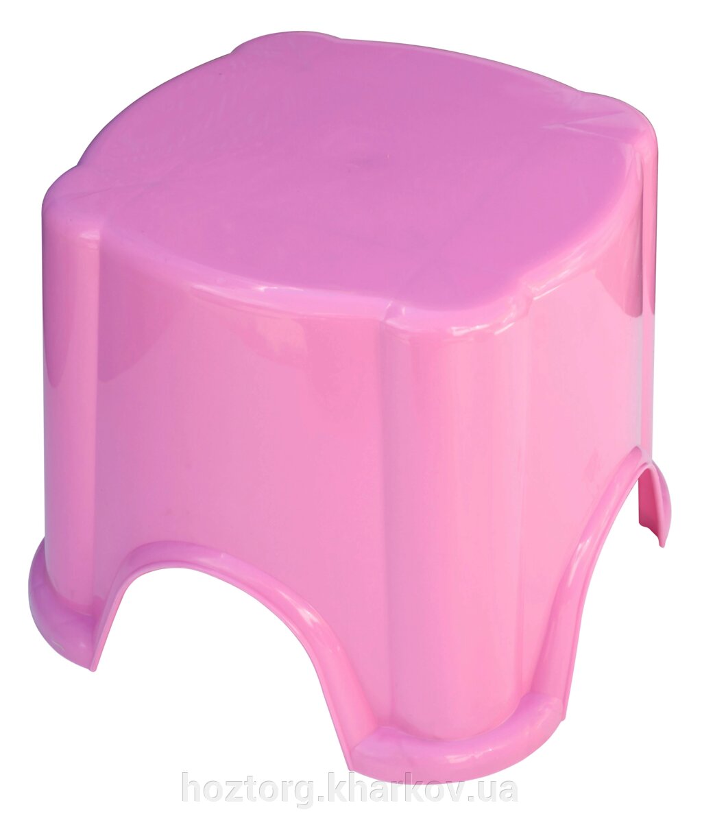 Табурет дитячий рожевий, висота 20.5 см (ПолімерАгро) від компанії Інтернет-магазин Хозторг Харків. Господарські товари оптом - фото 1