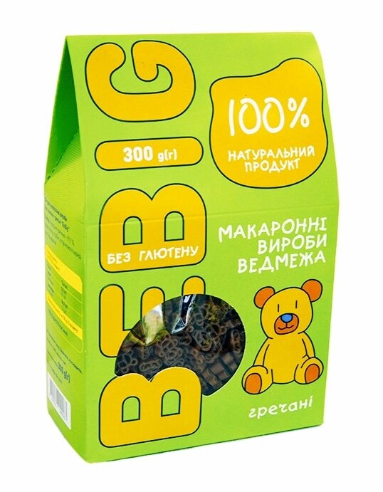 Макаронные изделия без глютена "Мишки гречневые" ТМ BE BIG ##от компании## Диетмаркет "Душечка" - ##фото## 1