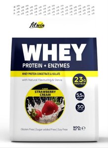 WHEY PROTEIN "Полуничний крем" ТМ FitWin, 900 г