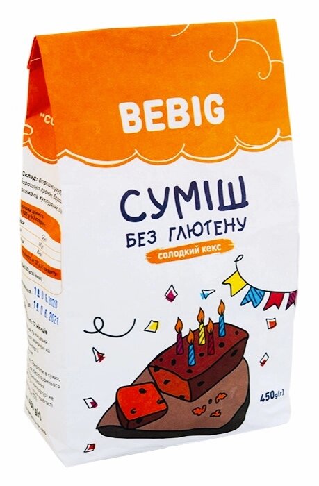 Смесь для выпечки без глютена "Сладкий кекс" ТМ BE BIG ##от компании## Диетмаркет "Душечка" - ##фото## 1