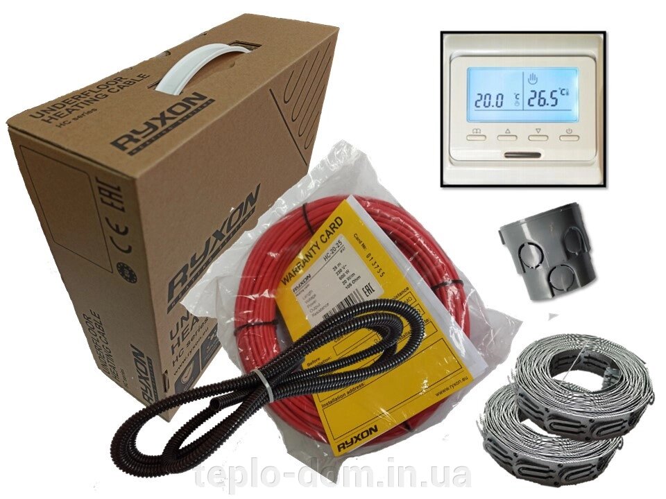 Тонкий двожильний нагрівальний кабель Ryxon HC-20 (4 м кв) серія E-51 від компанії Интернет-магазин "Тепло Вашого Дому" Warm House - фото 1