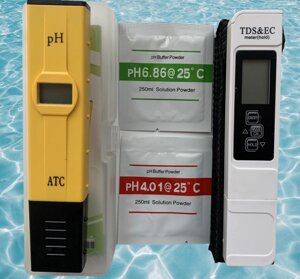 Покращений Набір для контролю якості води комбінований солемер TDS / EC EZ-1 і PH- Метр PH-911 (2011)
